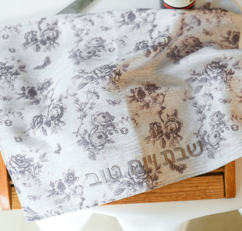 Mauve Floral Challa Cover