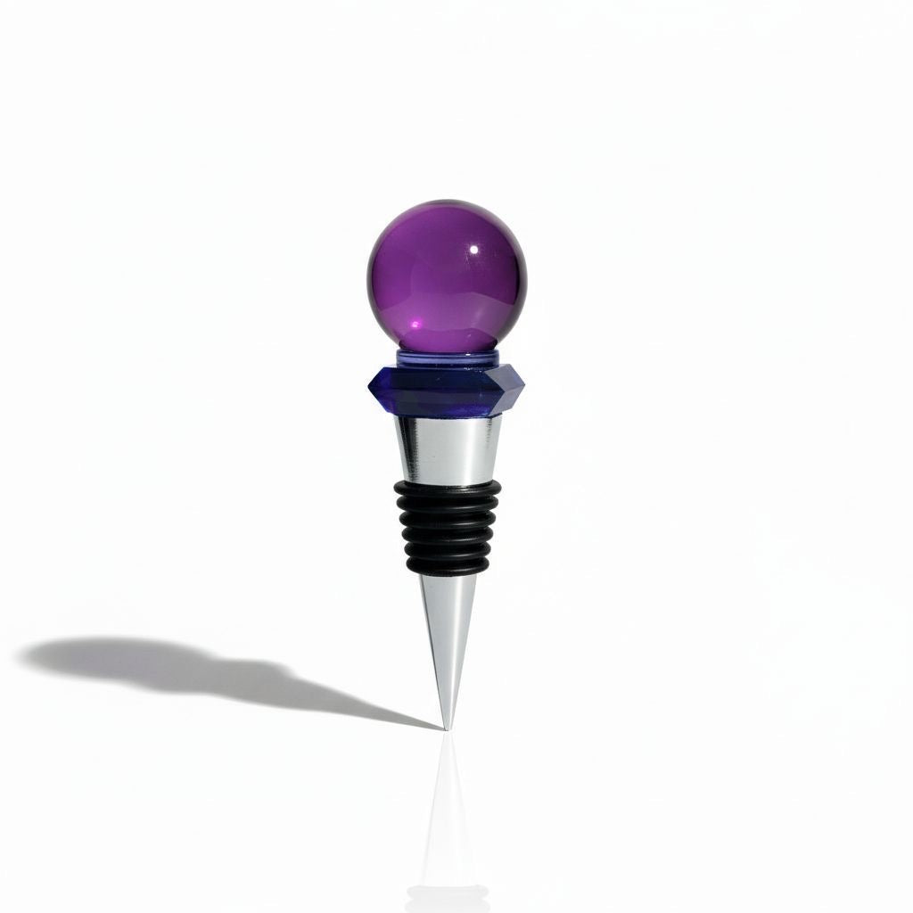 Purple Crystal Wine Stopper