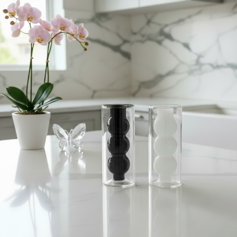 Black and White Salt and Pepper Shakers