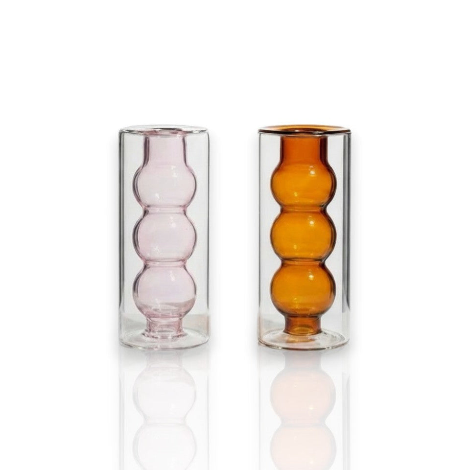 *PRE ORDER* Pink and Amber Salt and Pepper Shakers