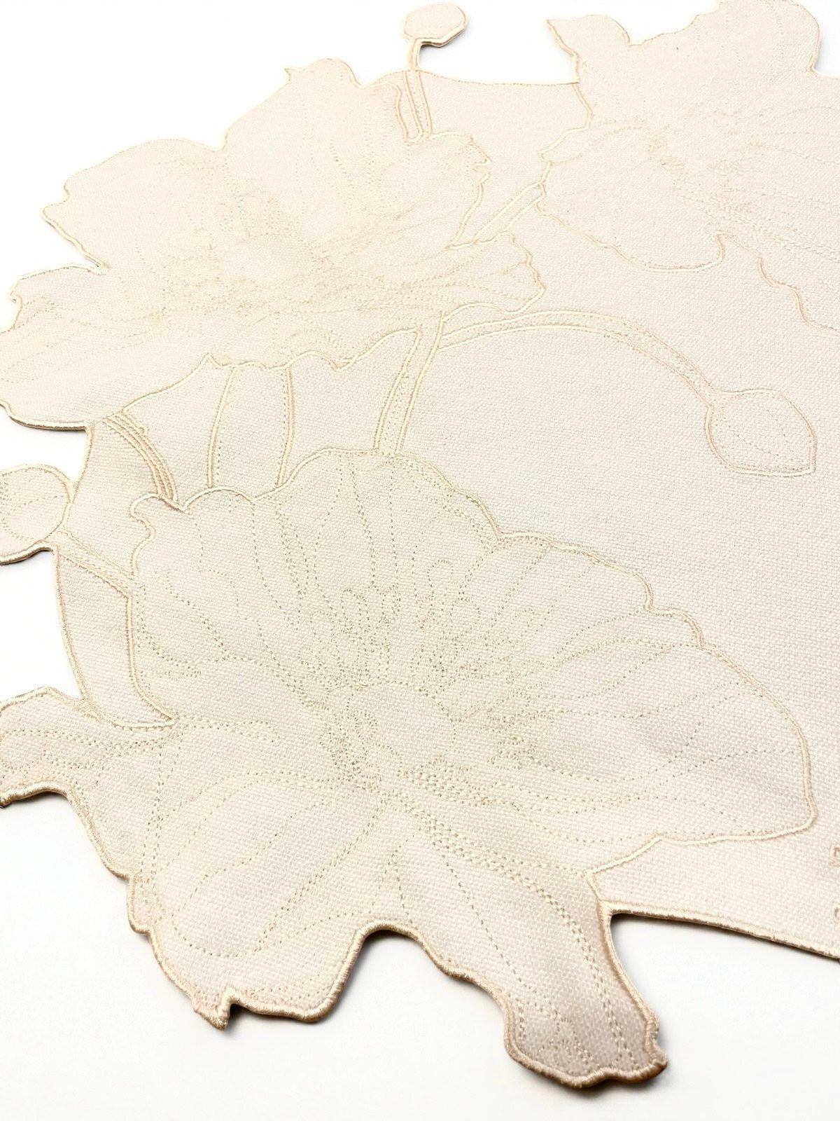 Ivory Flower Embroidered Challa Cover