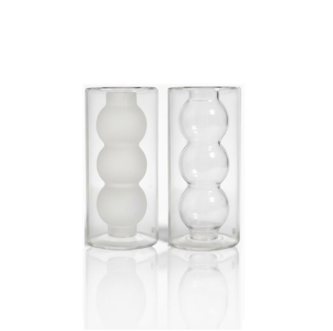 Frosted & Clear Salt and Pepper Shakers