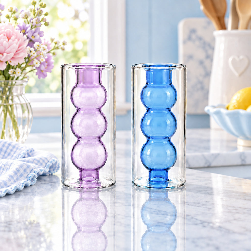 Lavender and Cobalt Salt and Pepper Shakers