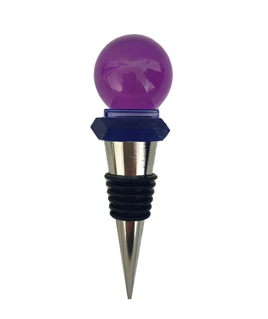 Purple Crystal Wine Stopper