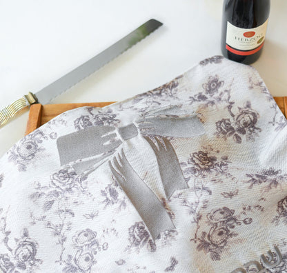 Mauve Floral Bow Challa Cover