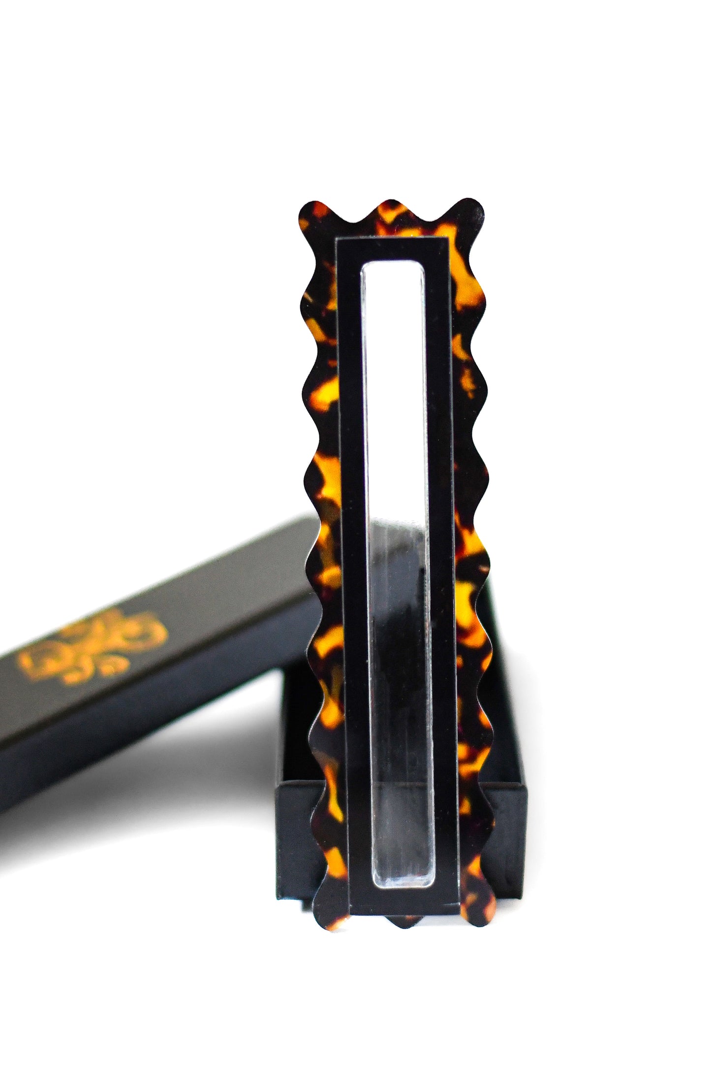 Black Tortoise Scalloped Mezuzah