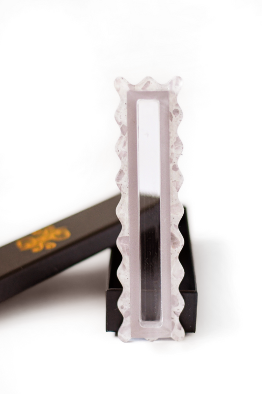 Mauve Terrazzo Scalloped Mezuzah