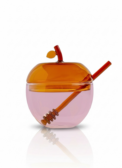 Pink & Amber Large Honey Dish