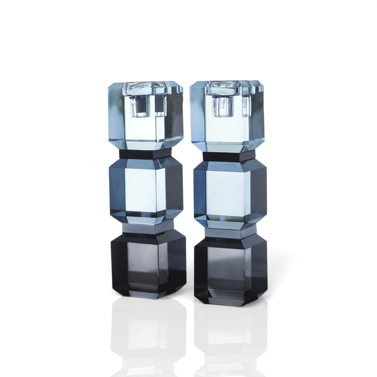 *PRE ORDER* Slate Blue Color Block Candle Sticks