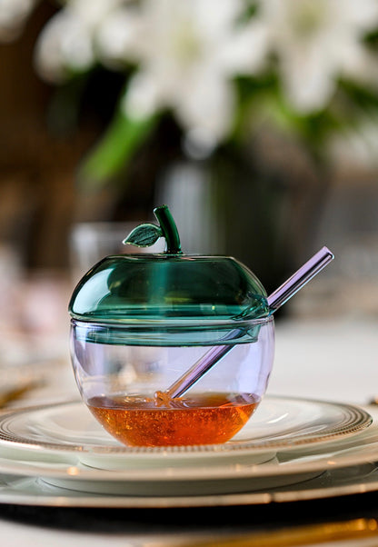 Lavender & Teal Large Honey Dish