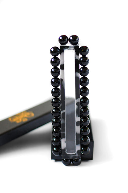 Black Tortoise Beaded Mezuzah