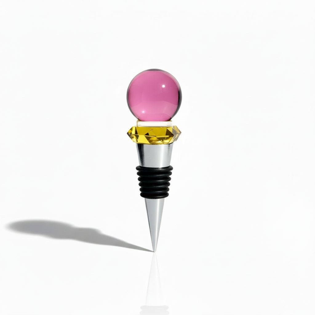 Pink Crystal Wine Stopper