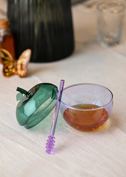 Lavender & Teal Large Honey Dish