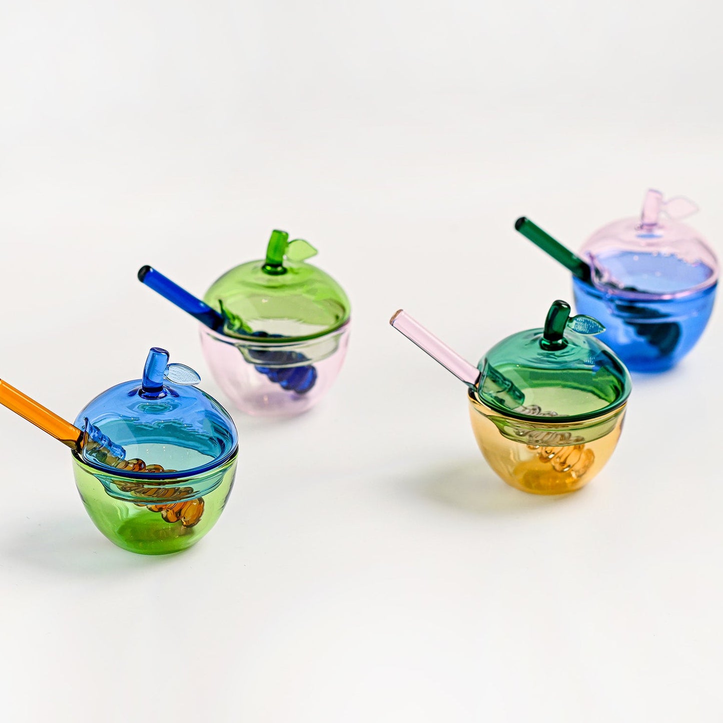 Multicolor Honey Dish Set of 4