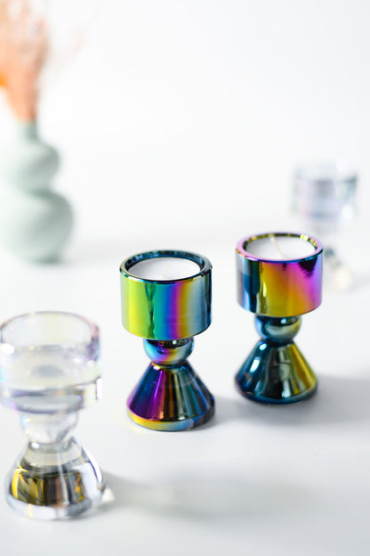 Black Iridescent Tealight Holders