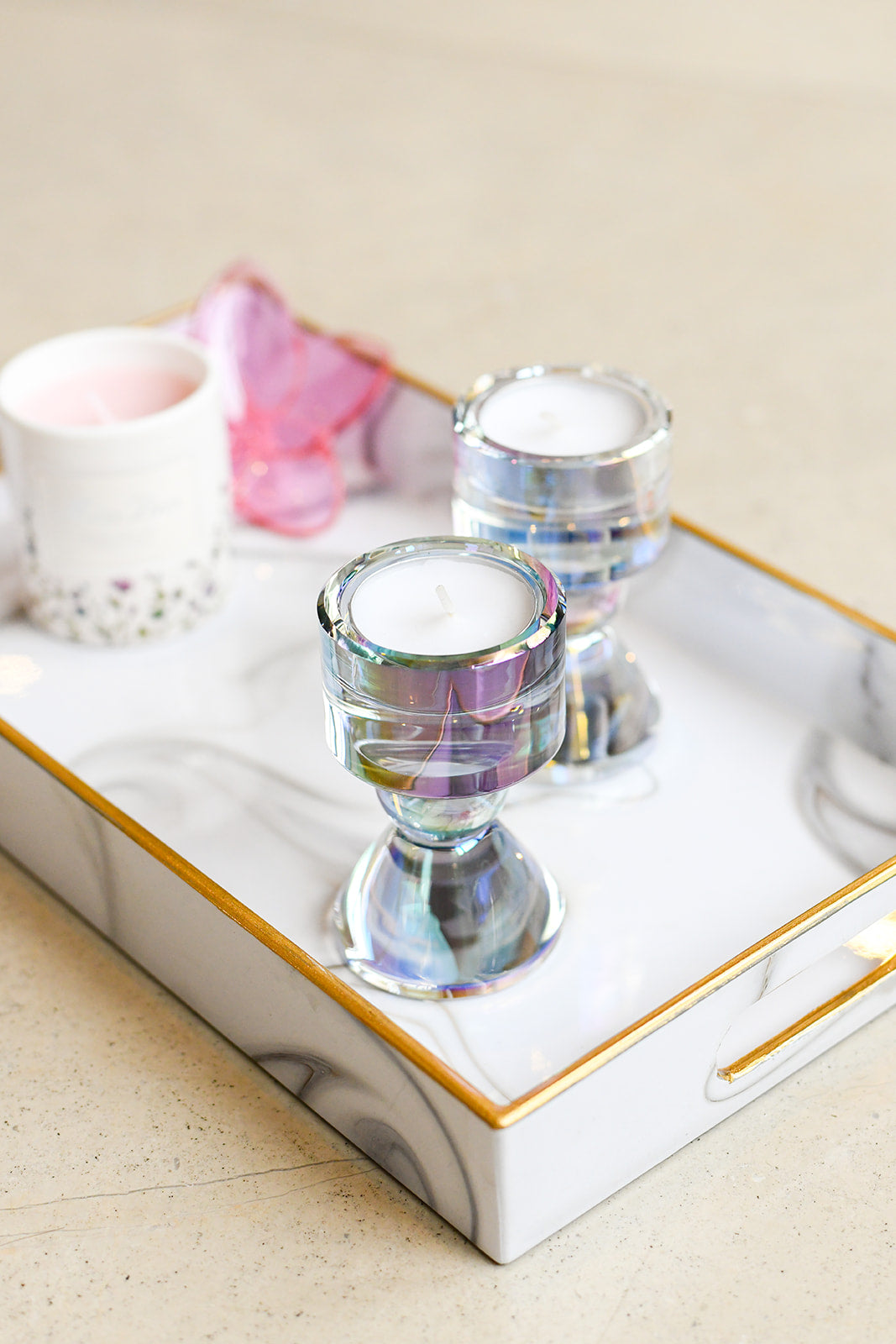 Iridescent Tealight Holders *With Slight Imperfections*