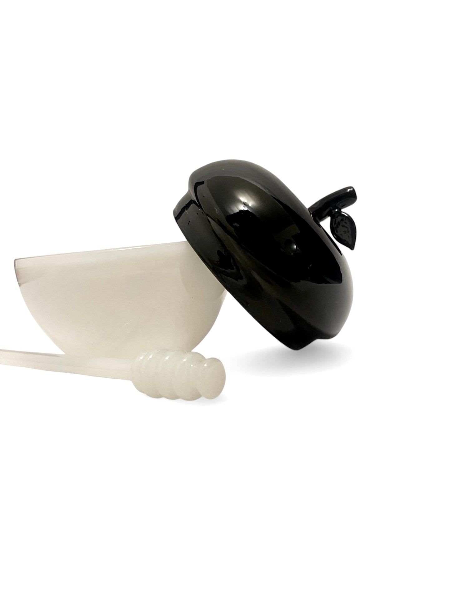 Black & White Honey Dish