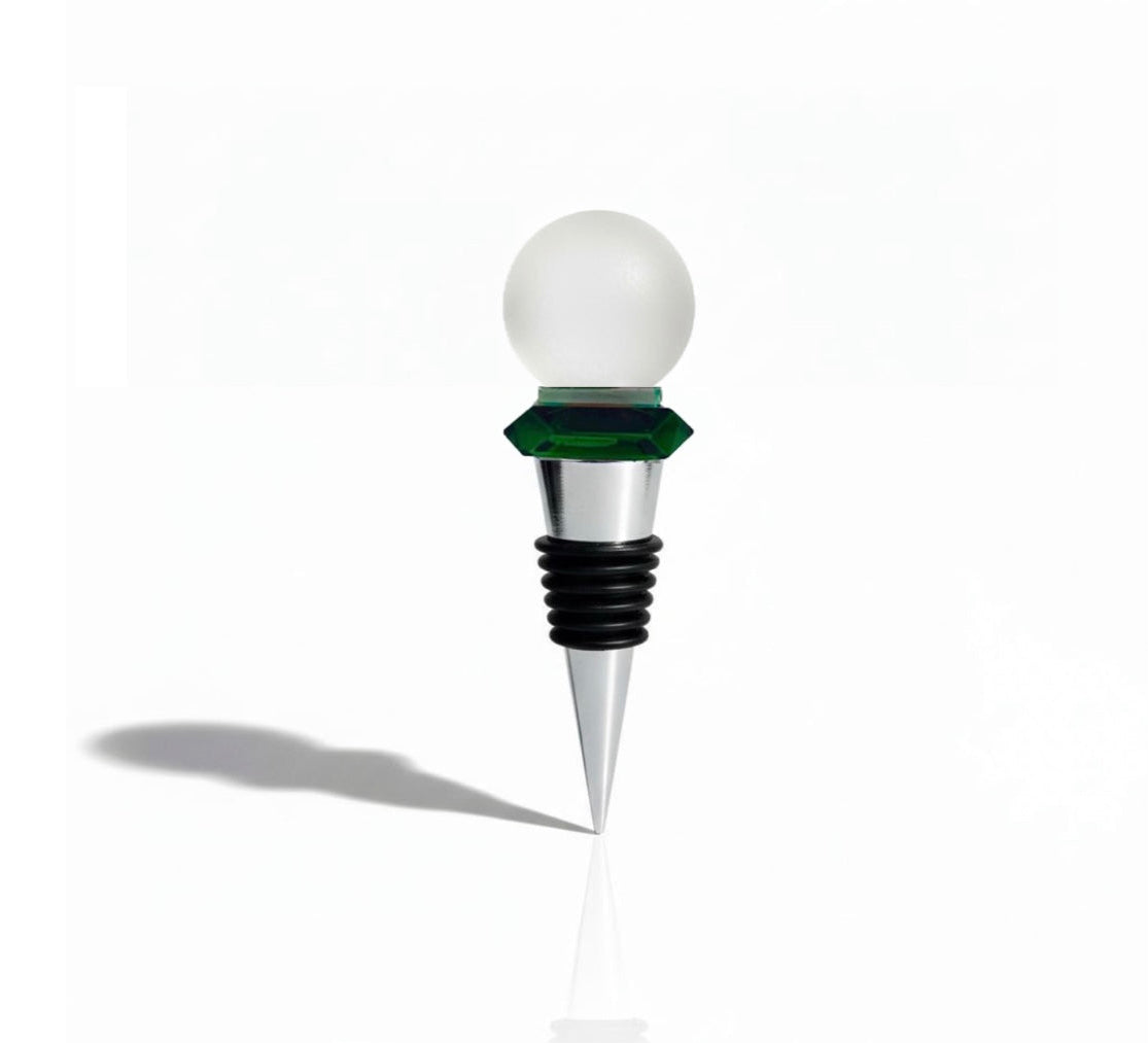 Green Crystal Wine Stopper