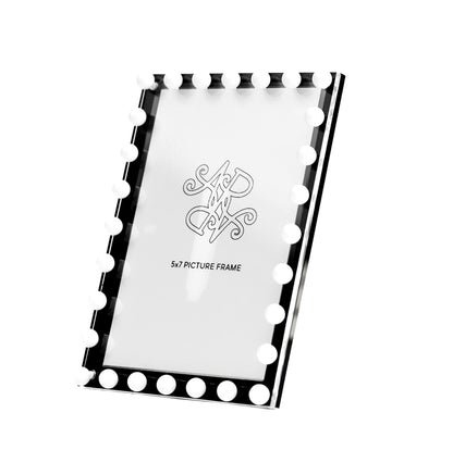 Black & White Beaded Picture Frame