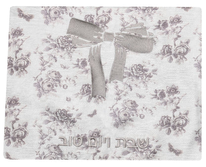 Mauve Floral Bow Challa Cover