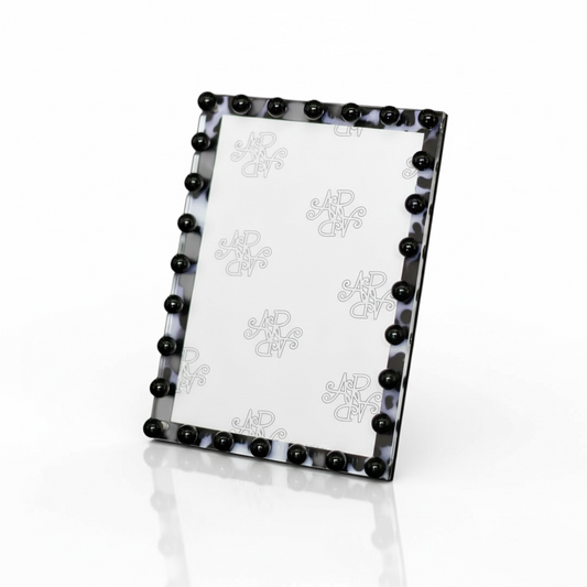 Tortoise Beaded Picture Frame