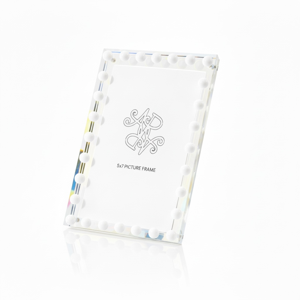 Iridescent Beaded Picture Frame