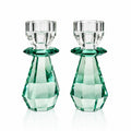 *PRE ORDER* Modern Cut Tealight & Candle Holder in Emerald Green