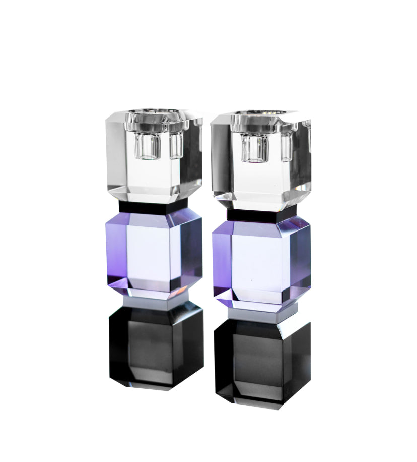 Lavendar Color Black Candle Sticks