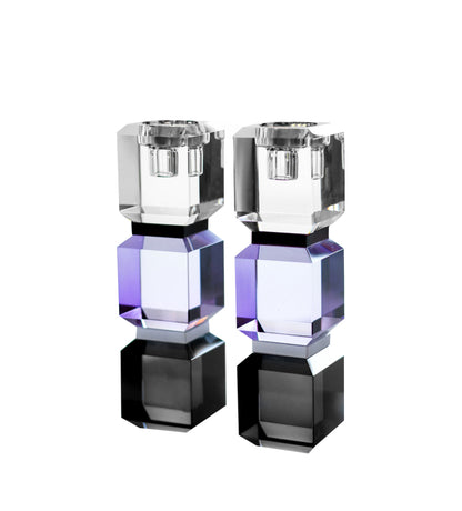 Lavendar Color Black Candle Sticks
