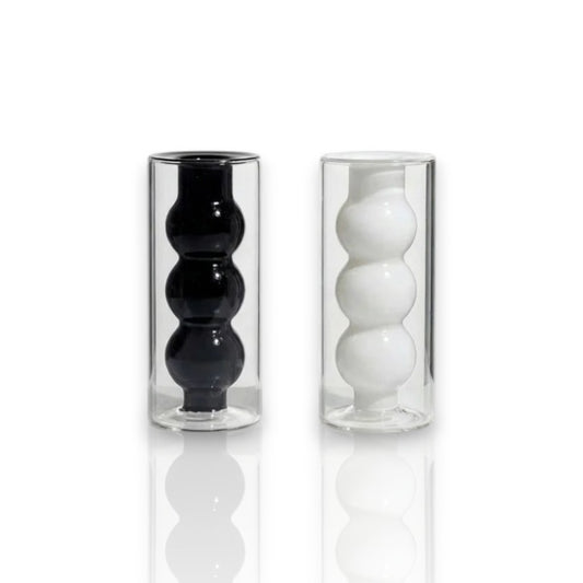 Black and White Salt and Pepper Shakers