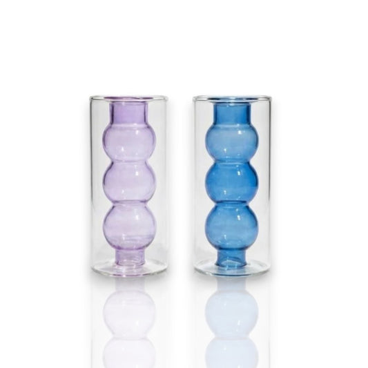 Lavender and Cobalt Salt and Pepper Shakers