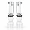 Modern Cut Tall Candle Sticks in White/ Black