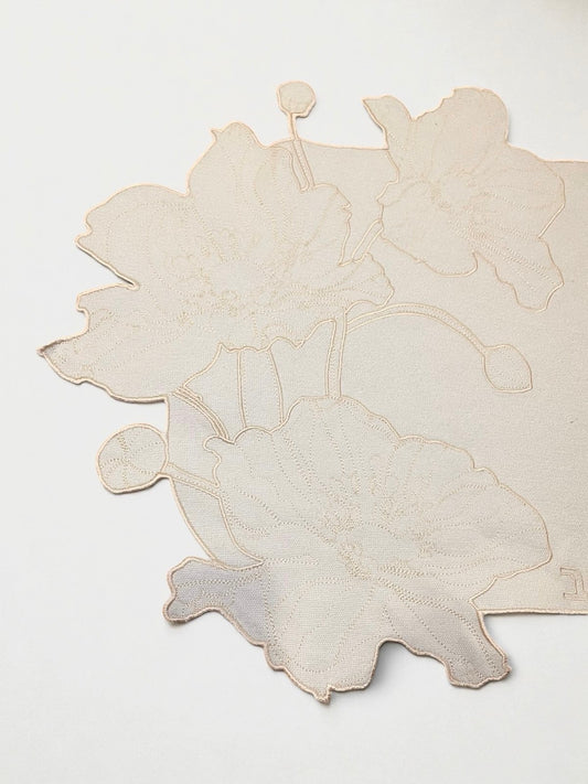 Ivory Flower Embroidered Challa Cover