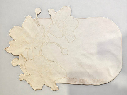 Ivory Flower Embroidered Challa Cover