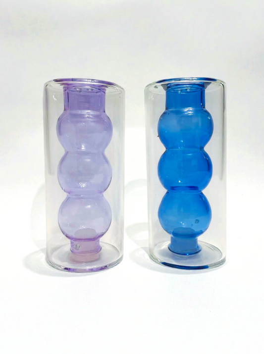 Lavender and Cobalt Salt and Pepper Shakers
