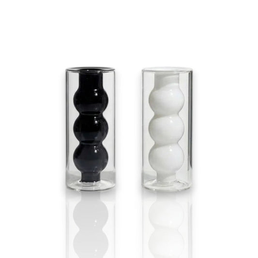 Black and White Salt and Pepper Shakers