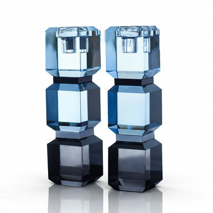 Slate Blue Color Block Candle Sticks