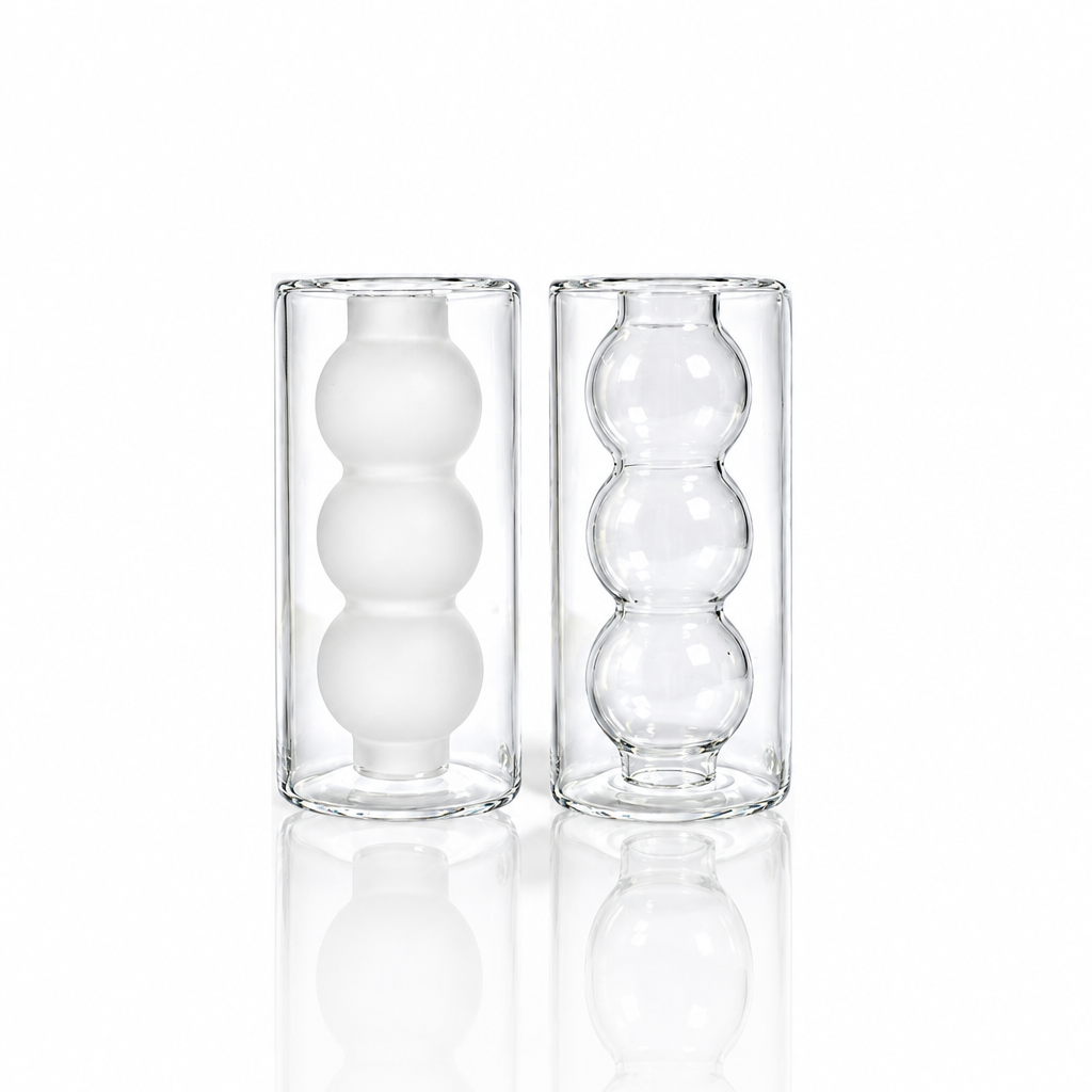 Frosted & Clear Salt and Pepper Shakers