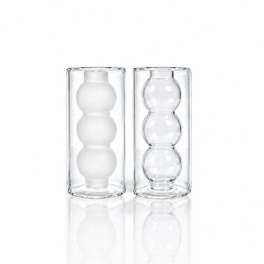Frosted & Clear Salt and Pepper Shakers