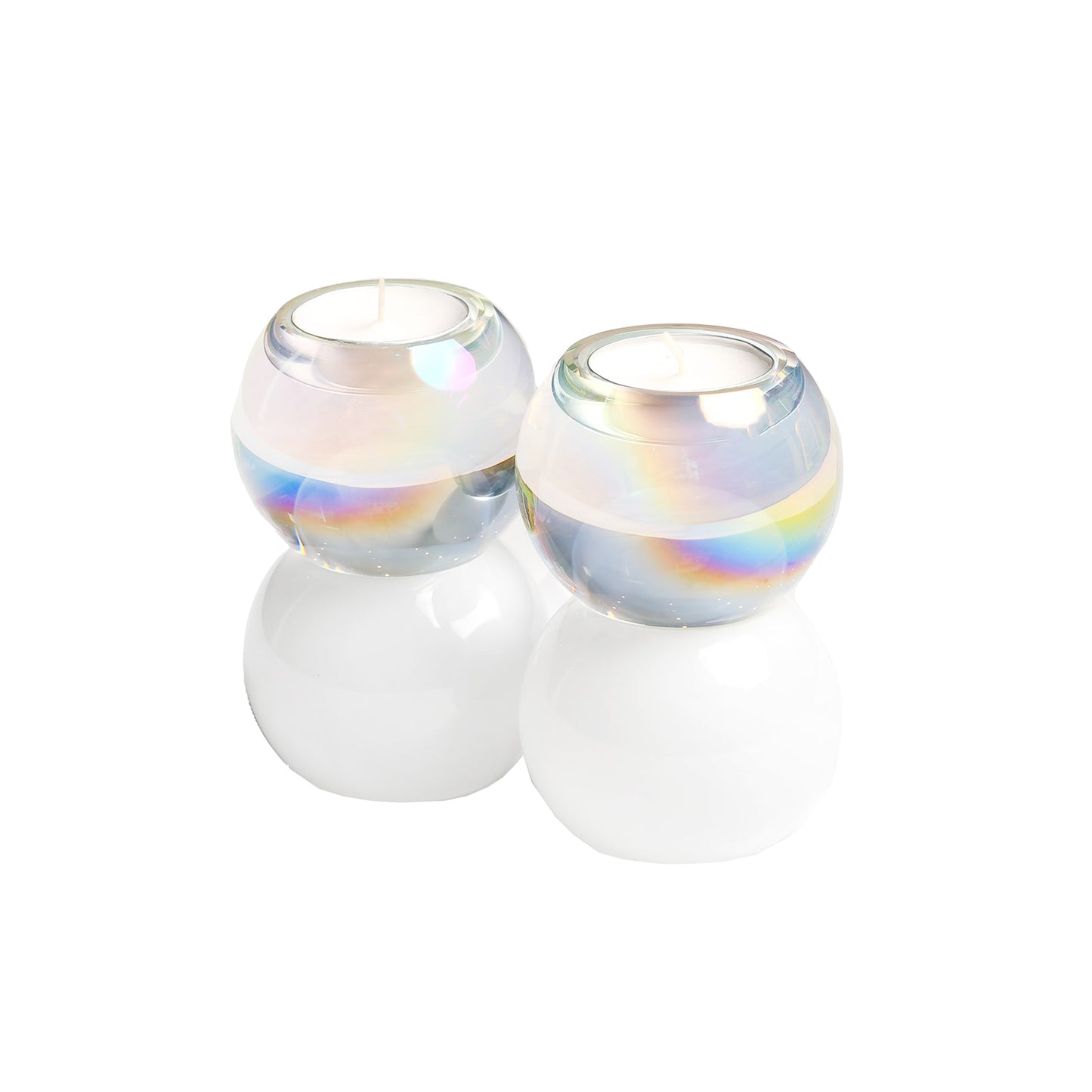 Color Block Bubble Crystal Tealight Holders