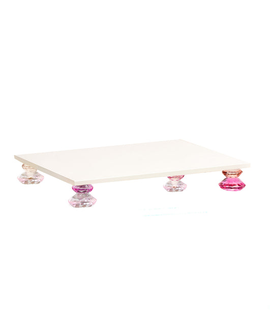 White Diamond Stack Crystal Tray